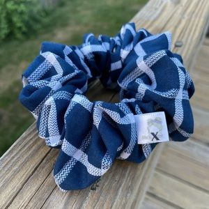 Blue plaid Scrunchie